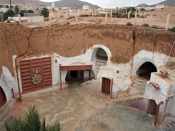 Lieu de tournage troglodyte en Tunisie